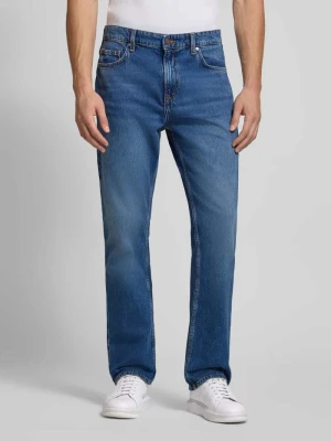 Jeansy o kroju straight fit z czystej bawełny model 'Rodeo' Guess Jeansowy niebieski