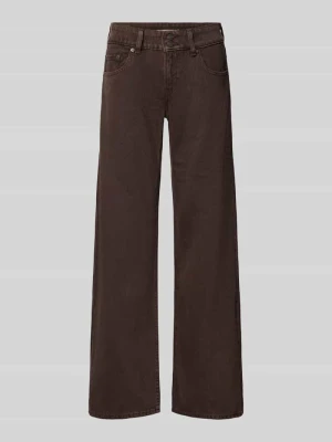 Jeansy o kroju straight fit z czystej bawełny model 'SUPERLOW' Levi's Średniobrązowy