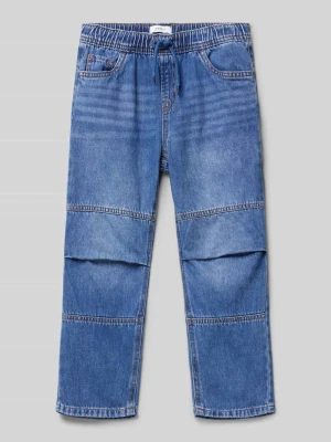 Jeansy o kroju straight fit z czystej bawełny NAME IT Niebieski
