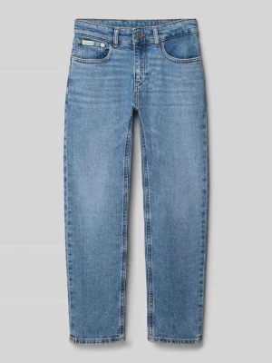 Jeansy o kroju straight fit z detalem z logo Calvin Klein Jeans