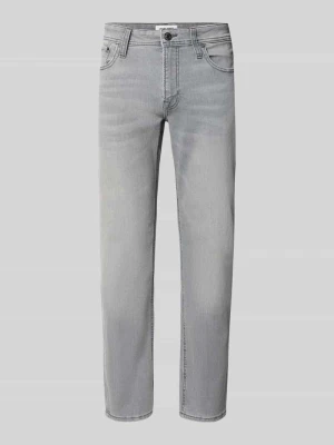 Jeansy o kroju straight fit z dodatkiem streczu model 'MIKE' Jack&Jones Średnioszary