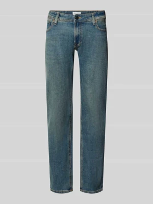 Jeansy o kroju straight fit z domieszką lyocellu model 'GLENN' Jack&Jones Jeansowy niebieski