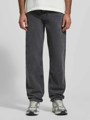 Jeansy o kroju straight fit z efektem znoszenia model ‘Ryder’ Les Deux