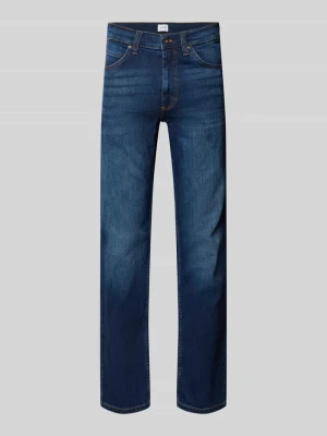 Jeansy o kroju straight fit z elastycznej mieszanka bawełny model 'Tramper' Mustang Jeansowy niebieski