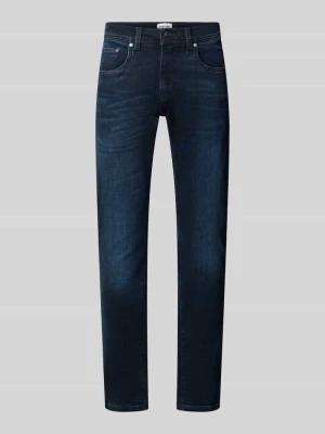 Jeansy o kroju straight fit z elastycznej mieszanki bawełny model 'Lyon' Pierre Cardin Jeansowy niebieski