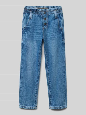 Jeansy o kroju straight fit z elastycznym pasem BLUE SEVEN