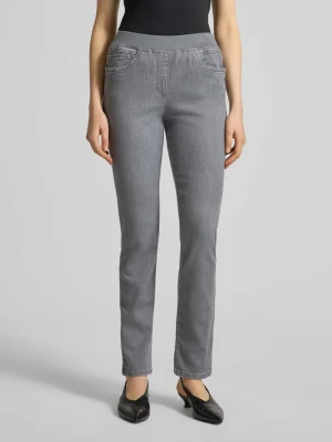 Jeansy o kroju straight fit z elastycznym pasem Raphaela By Brax