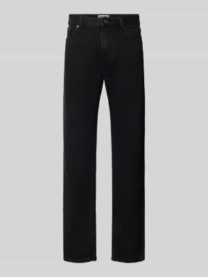 Jeansy o kroju straight fit z kieszeniami wpuszczanymi REVIEW Czarny