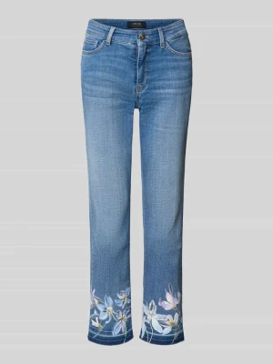 Jeansy o kroju straight fit z kwiatowym printem Marc Cain