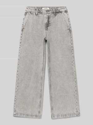 Jeansy o kroju straight fit z lamowanymi kieszeniami Garcia