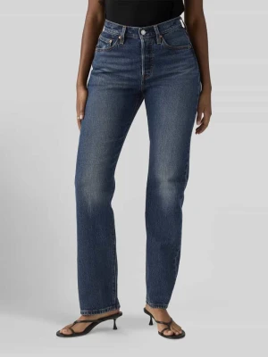 Jeansy o kroju straight fit z mieszanka bawełny w 5 kieszeni Levi's Niebieski