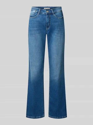 Jeansy o kroju straight fit z mieszanka bawełny w 5 kieszeni MAC Niebieski