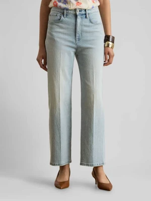 Jeansy o kroju straight fit z mieszanka bawełny z kanty Lauren Ralph Lauren
