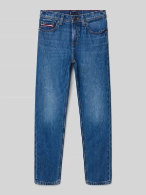 Jeansy o kroju straight fit z mieszanki bawełny i lyocellu model ‘SCANTON’ Tommy Hilfiger Teens