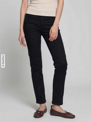 Jeansy o kroju straight fit z mieszanki bawełny Lauren Ralph Lauren Czarny