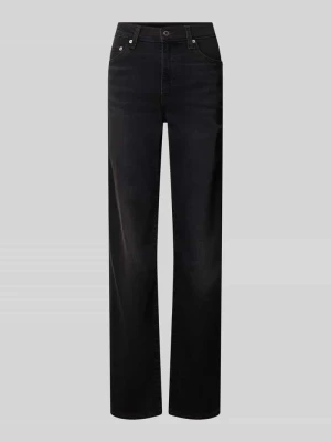 Jeansy o kroju straight fit z mieszanki bawełny model 'Carrie' Levi's Czarny