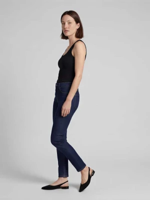 Jeansy o kroju straight fit z mieszanki bawełny model 'Dream' MAC Granatowy
