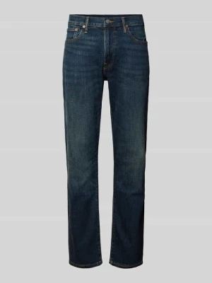 Jeansy o kroju straight fit z mieszanki bawełny model 'HAMPTON' Polo Ralph Lauren Ciemnoniebieski