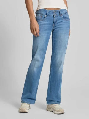 Jeansy o kroju straight fit z mieszanki bawełny model 'VENUS' Pepe Jeans
