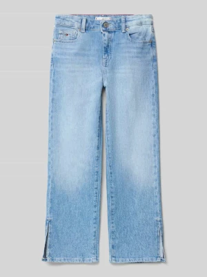 Jeansy o kroju straight fit z mieszanki bawełny Tommy Hilfiger Jasnoniebieski