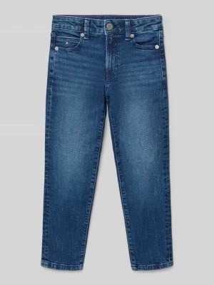 Jeansy o kroju straight fit z mieszanki bawełny Tommy Hilfiger Niebieski