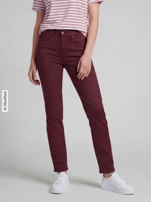 Jeansy o kroju straight fit z mieszanki bawełny z dodatkiem wiskozy model '314 SHAPING STRAIGHT' Levi's Bordowy