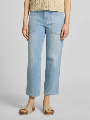 Jeansy o kroju straight fit z naszywanymi kieszeniami model 'Melly' OPUS PANTS