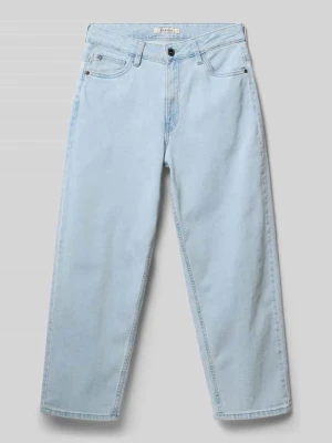 Jeansy o kroju straight fit z naszywką z logo Garcia Jasnoniebieski