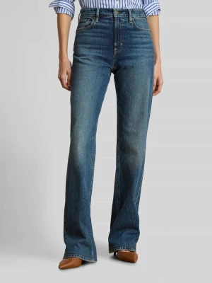 Jeansy o kroju straight fit z mieszanki bawełny Lauren Ralph Lauren Jeansowy niebieski