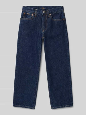 Jeansy o kroju straight fit z naszywką z logo Polo Ralph Lauren Kids
