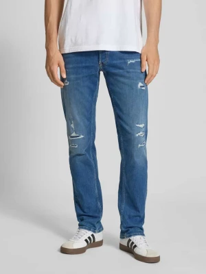 Jeansy o kroju straight fit z przetarciami model ‘GROVER’ Replay