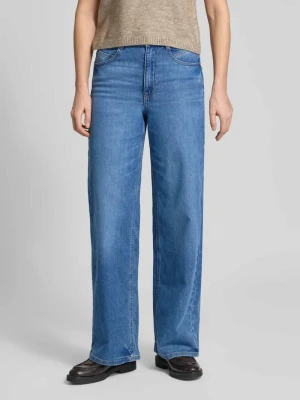 Jeansy o kroju straight fit z szeroką nogawką z mieszanki bawełny Tom Tailor