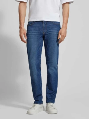 Jeansy o kroju straight fit z wpuszczanymi kieszeniami model 'Cadiz' BRAX