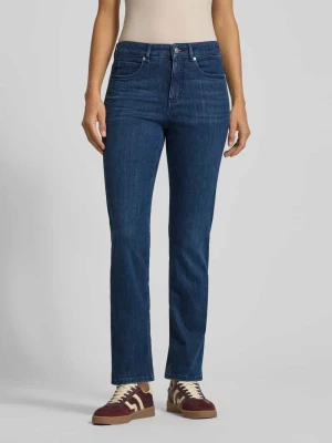 Jeansy o kroju straight fit z wpuszczanymi kieszeniami model ‘Melly base’ OPUS PANTS