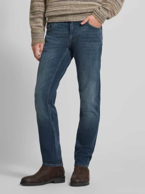 Jeansy o kroju straight fit z wyhaftowanym logo model ‘Commander’ PME Legend