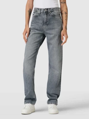 Jeansy o kroju straight fit z wysokim stanem i 5 kieszeniami Calvin Klein Jeans