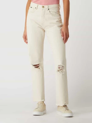 Jeansy o kroju straight fit z wysokim stanem z bawełny model ‘Celyn’ Pepe Jeans