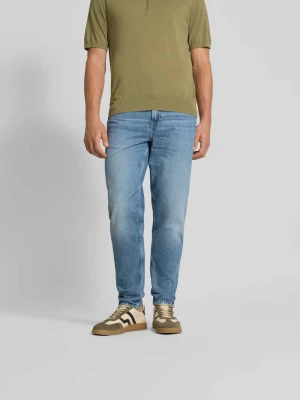 Jeansy o kroju tapered fit z czystej bawełny Closed Jeansowy niebieski