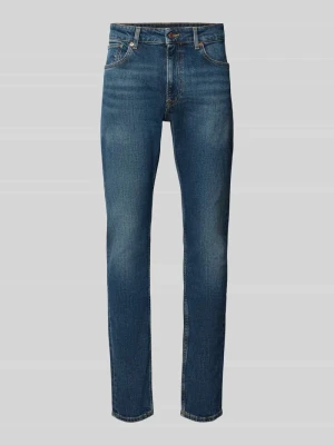 Jeansy o kroju tapered fit z efektem sprania model 'Stanley' Pepe Jeans Niebieski
