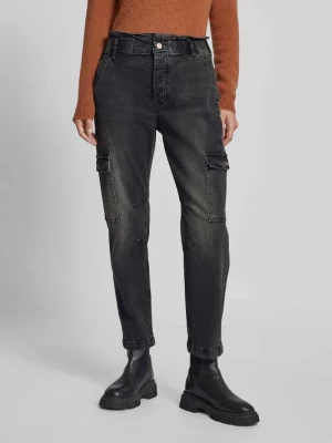 Jeansy o kroju tapered fit z elastycznym pasem Scotch & Soda