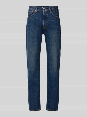 Jeansy o kroju tapered fit z mieszanka bawełny i lyocellu model '502® TAPER' Levi's Metaliczny niebieski