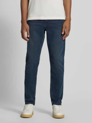 Jeansy o kroju tapered fit z mieszanka bawełny i lyocellu model 'AARJO TARPA' ARMEDANGELS Ciemnoniebieski