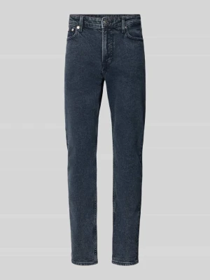 jeansy o kroju tapered fit z mieszanki bawełny model 'EVEREST' Calvin Klein Jeans Ciemnoniebieski