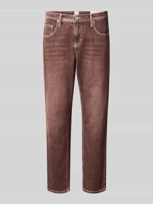 Jeansy o kroju tapered fit z mieszanki bawełny model 'MILEY' BRAX Bordowy