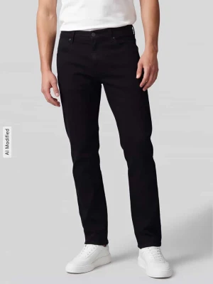 jeansy o kroju tapered fit z mieszanki bawełny model 'Redford' Wrangler Ciemnoniebieski
