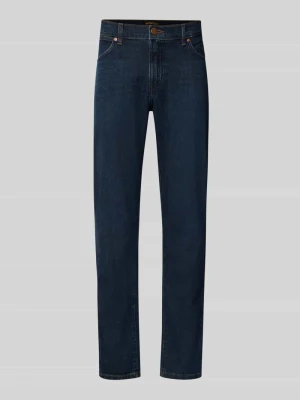 Jeansy o kroju tapered fit z mieszanki bawełny model 'Redford' Wrangler Ciemnoniebieski