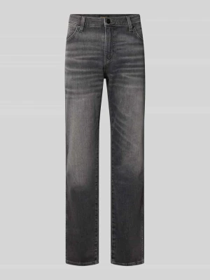 Jeansy o kroju tapered fit z mieszanki bawełny model 'Redford' Wrangler Grafitowy