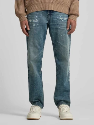 Jeansy o kroju tapered fit z mieszanki bawełny model ‘TROY’ Boss Orange