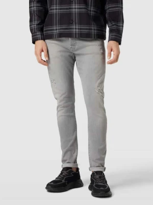 Jeansy o kroju tapered fit z zapięciem na guzik ELIAS RUMELIS