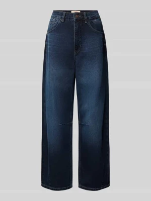 jeansy o kroju wide fit w 5 kieszeni Gang Ciemnoniebieski